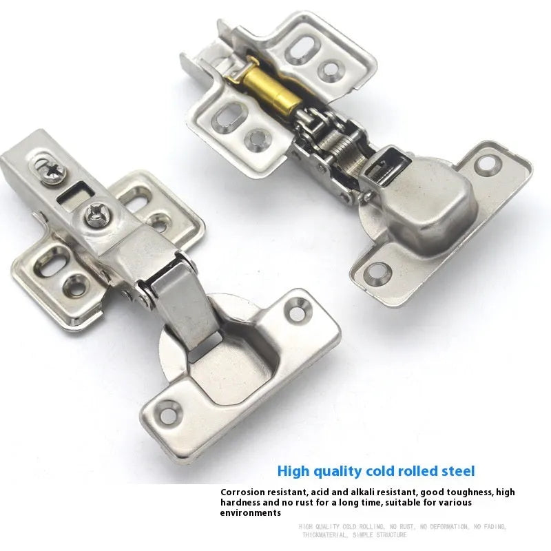 Hydraulic damping cushion hinge for cabinets and wardrobes with nickel plating finish