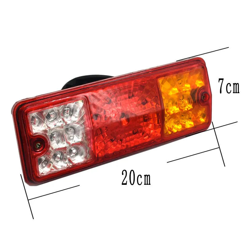 Black semi-closed taillight for electric tricycle, 200mm by 70mm