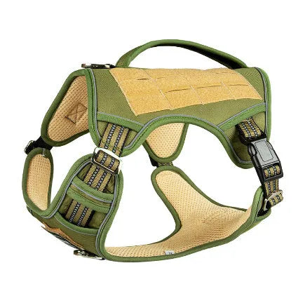 Tactical dog chest strap harness in Oxford cloth for search and rescue patrol working dogs