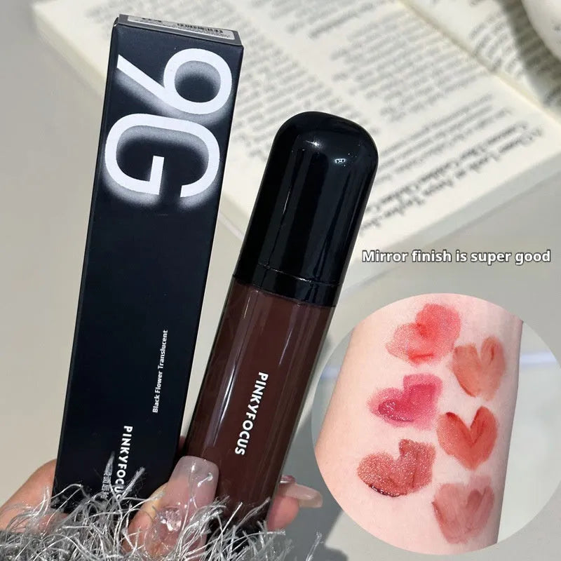 Black Shiny Makeup Mirror Lip Lacquer in six Black Citrus shade options
