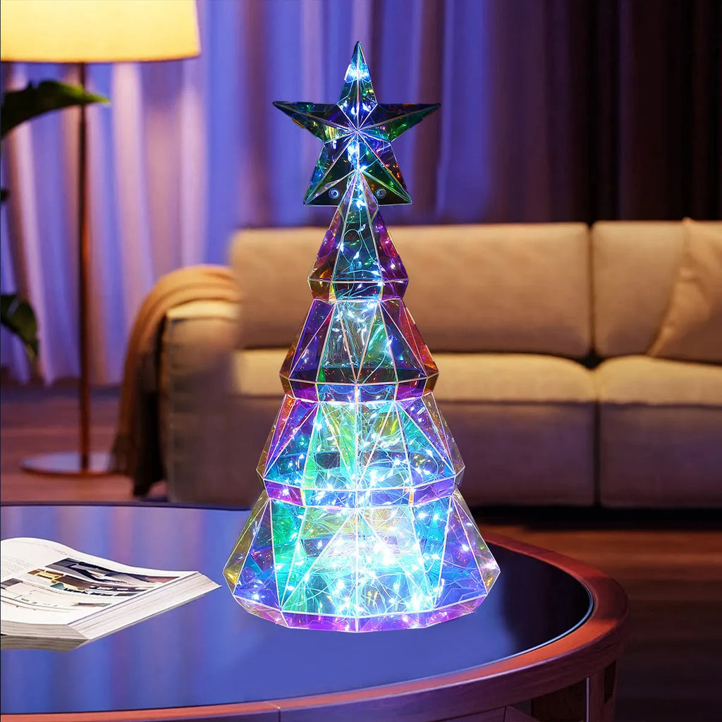 Colourful cartoon Christmas tree light decoration measuring 14.5x4.8x20cm