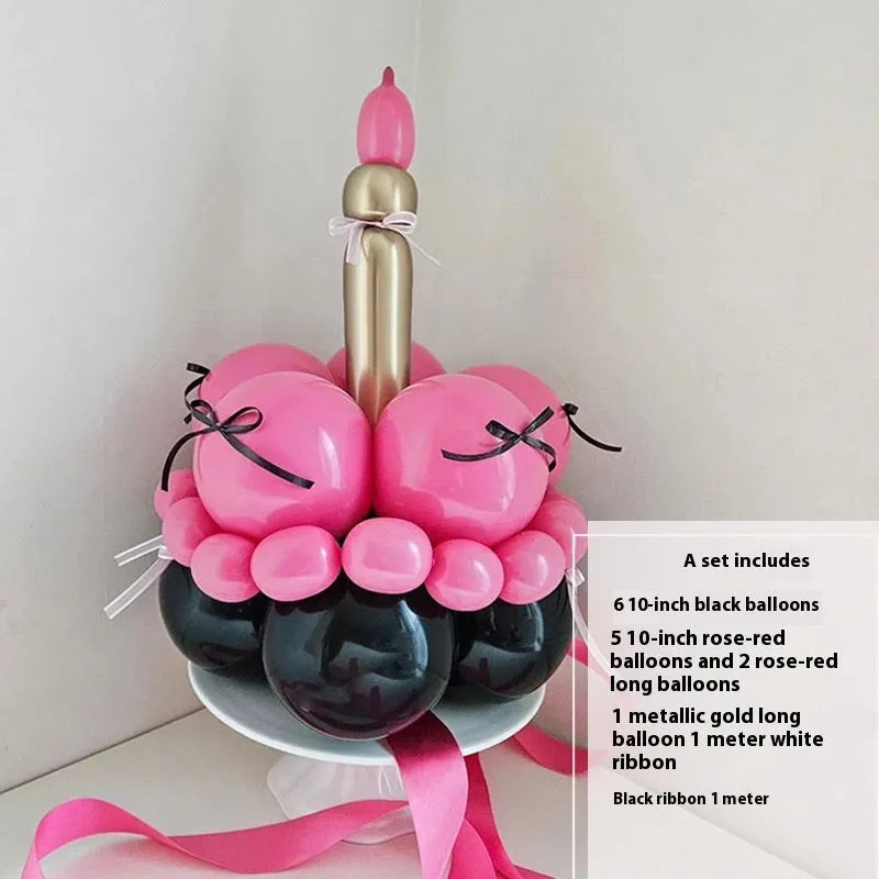 DIY balloon bouquet cake decorating kit with balloon set for handmade party centrepieces