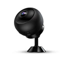 White indoor wireless WiFi security camera with 1080p lens on a plain background.
