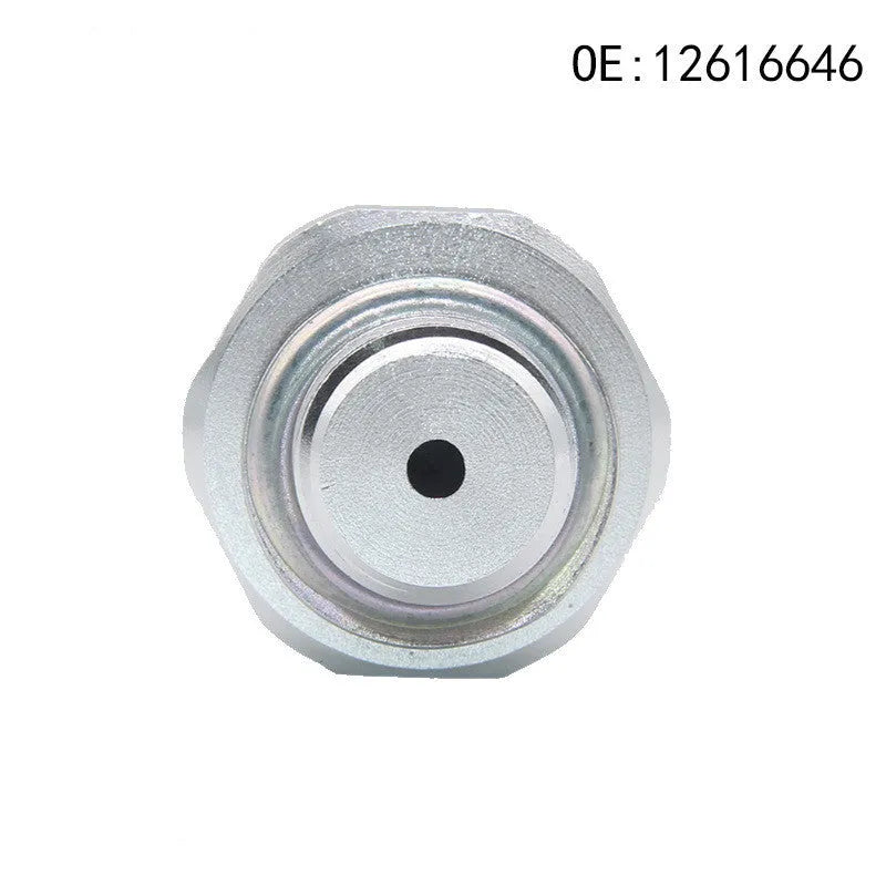 Silver metal fuel pressure sensor for GM vehicles, part numbers 12616646, 12677836, D1846A.