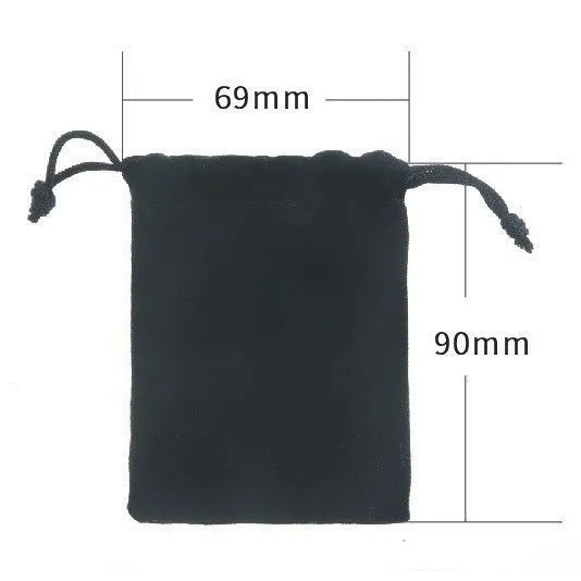 Stainless steel motorcycle keychain with metal construction and flannel storage bag