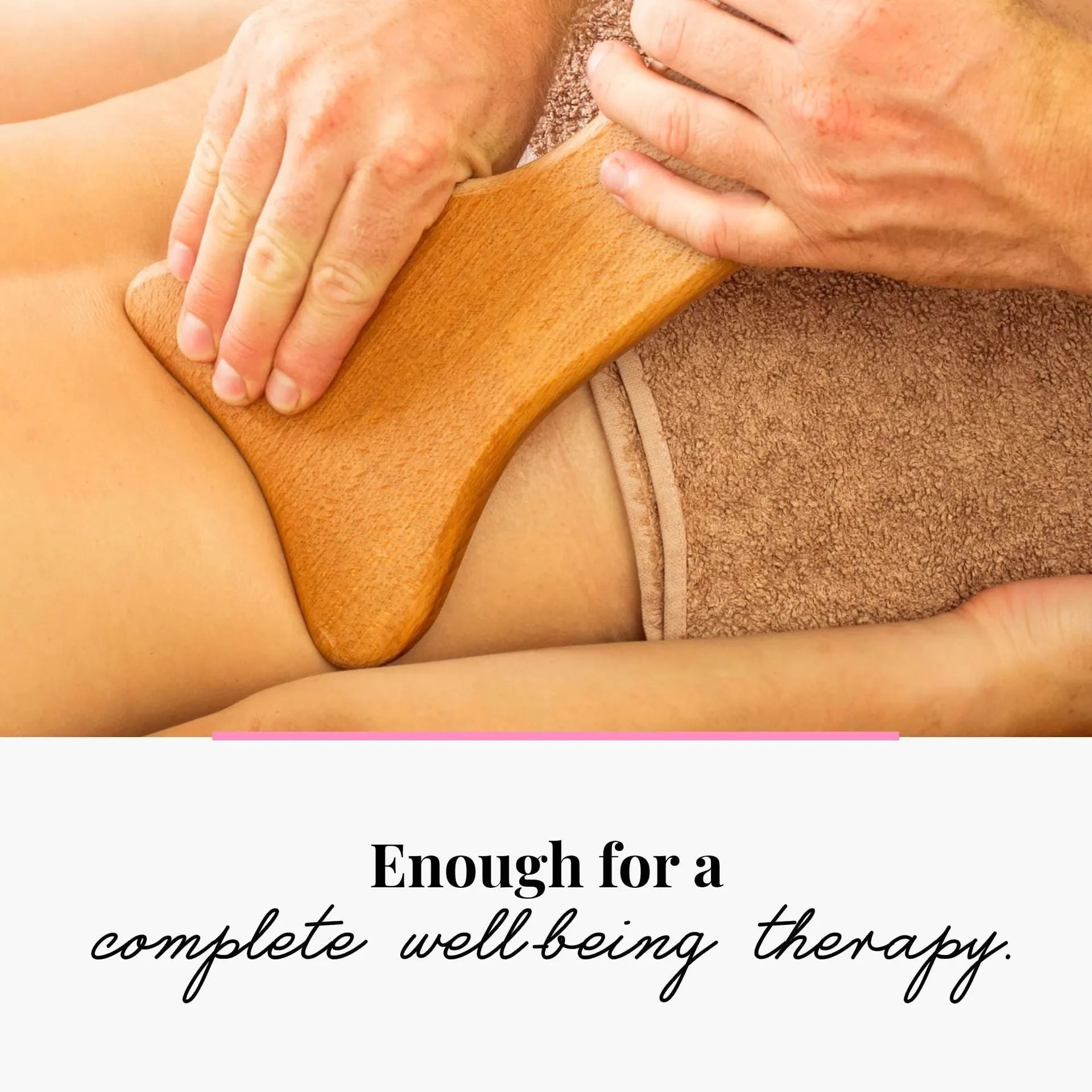 Beech wood massage roller set showing T-shaped and multiple wheeled rollers for muscle tension.