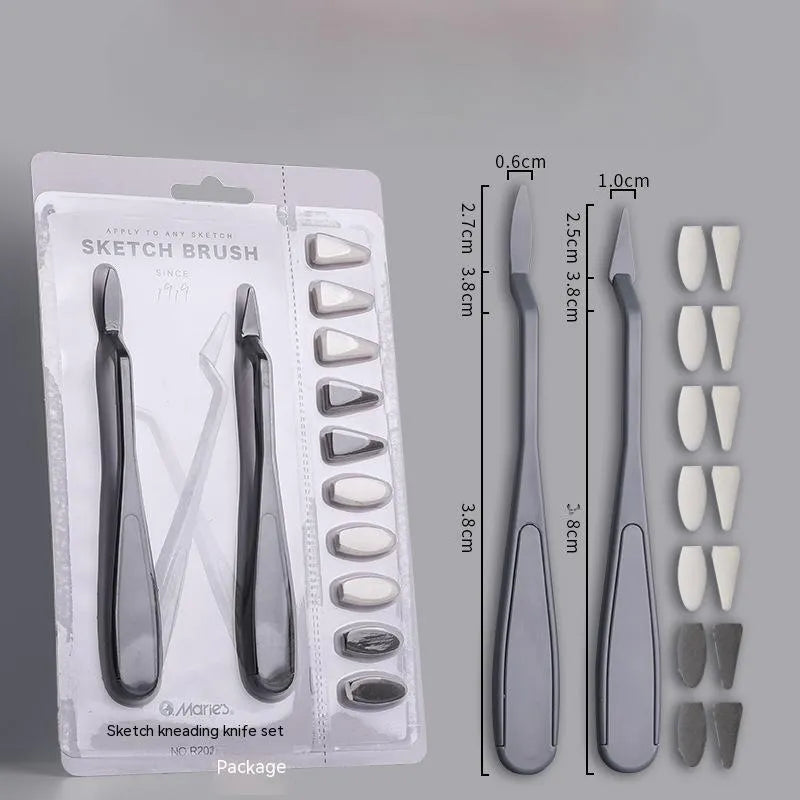 Fluorescent pen eraser smear tip sketch rubbing knife art correction tool