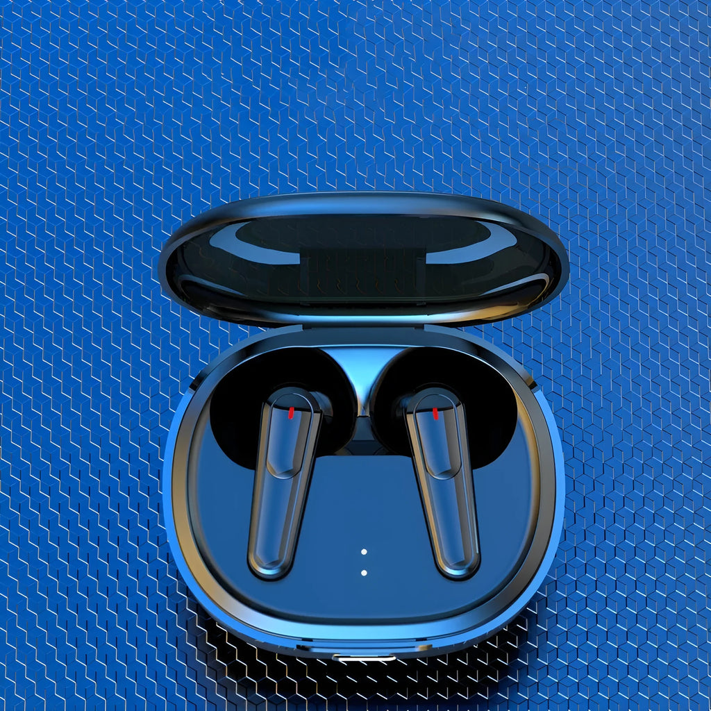 Black PRO30 wireless Bluetooth earpiece with in-ear fit and breathing light indicator.