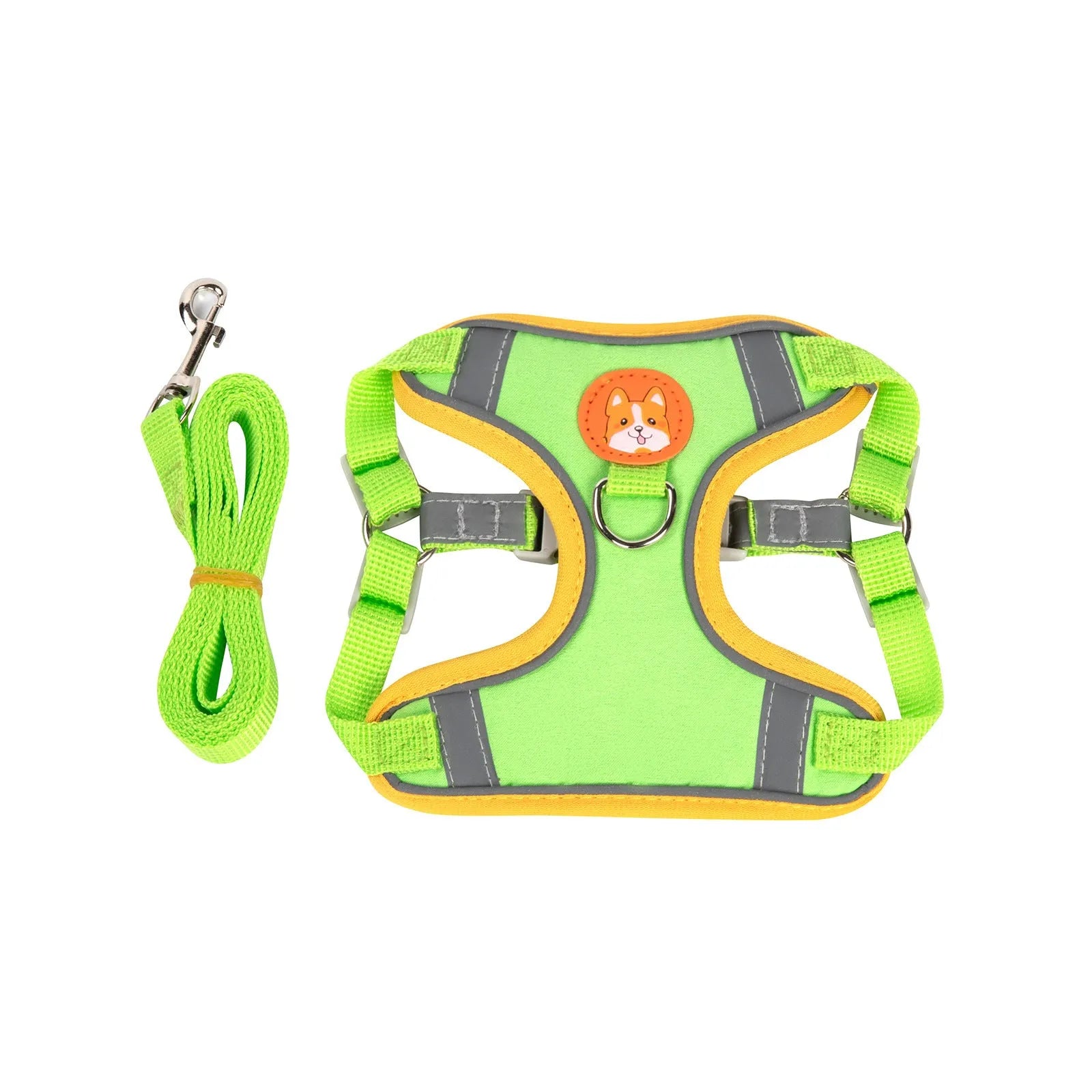 Adjustable rope dog harness in six colours with chest strap for pet control