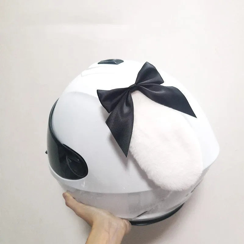 Carbon fibre rabbit ear decoration for motorcycle helmets in various colours.