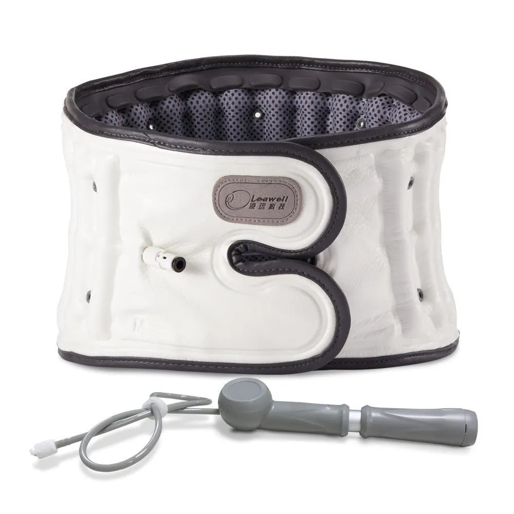 Automatic inflation lumbar support belt in PU material for disc correction
