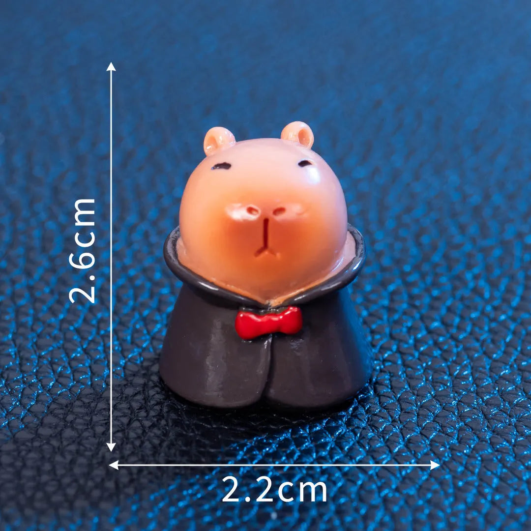 Halloween-themed capybara resin decoration showing one of eight character designs, such as pumpkin or vampire.