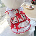 Princess style rabbit skirt dog dress costume for small pets with polyester material
