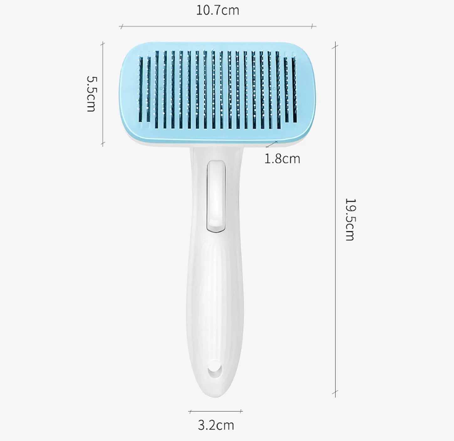 Automatic pet hair removal comb for dogs and cats in blue colour option