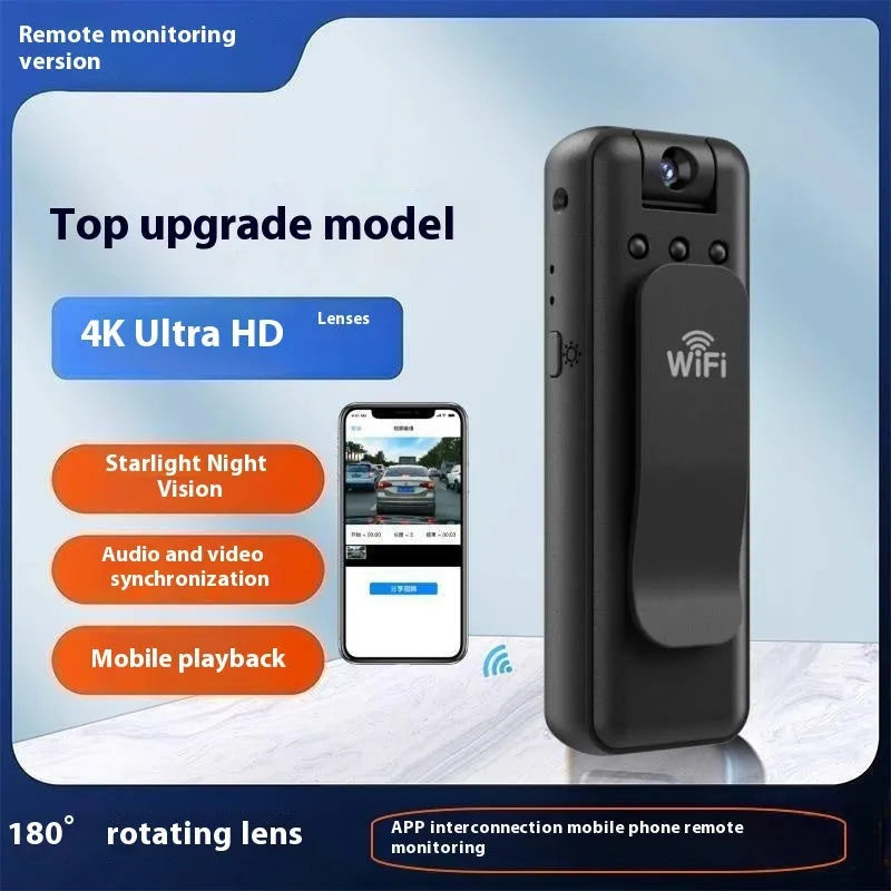 Black back splint WiFi surveillance camera with USB-C connector and 30cm cable