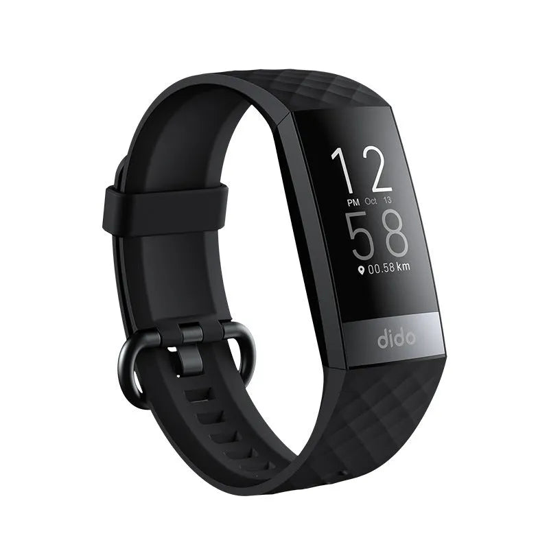 Y6 Black smart bracelet watch with a 1.1-inch screen for health monitoring.