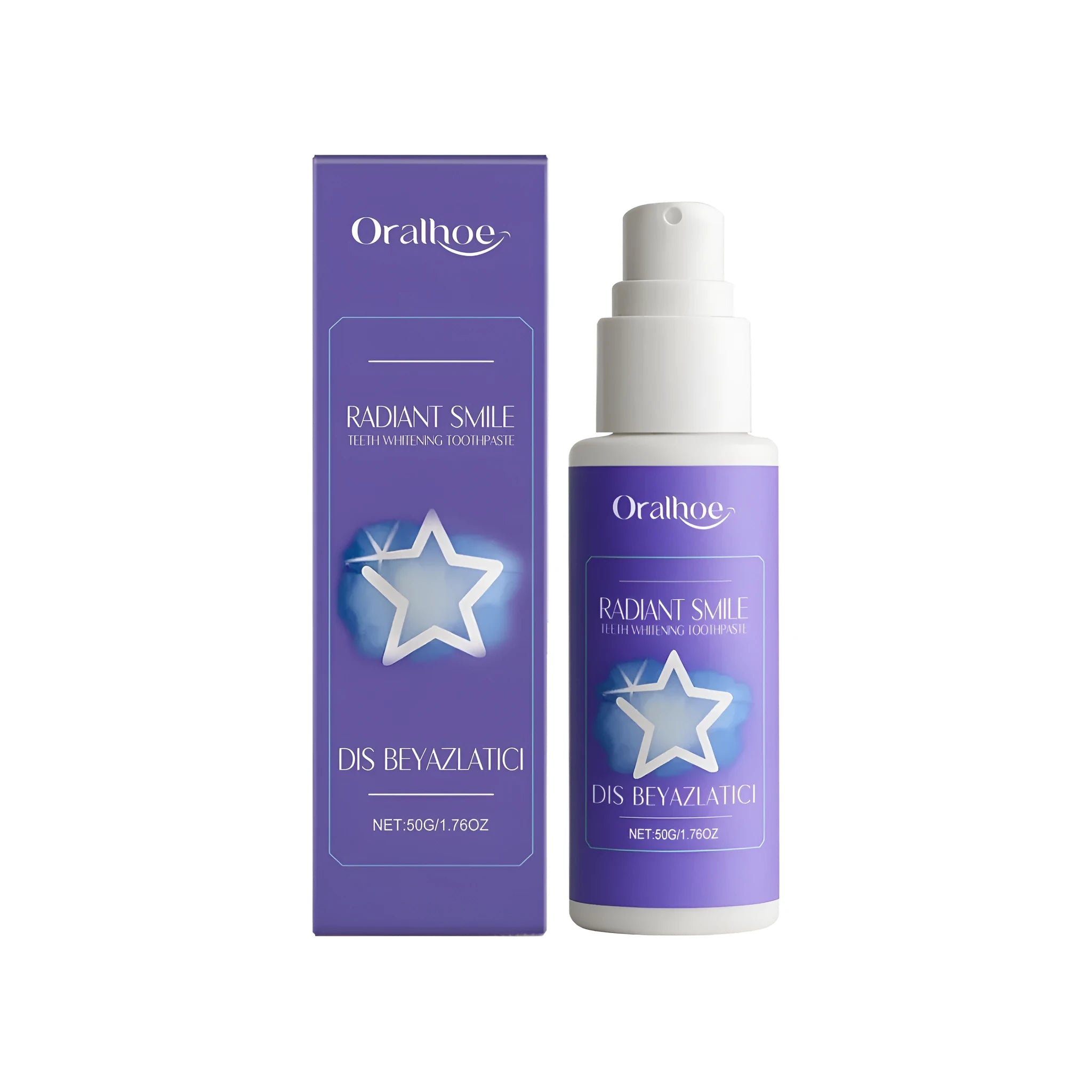 50g tube of hydroxyapatite and papain whitening toothpaste with mint flavour