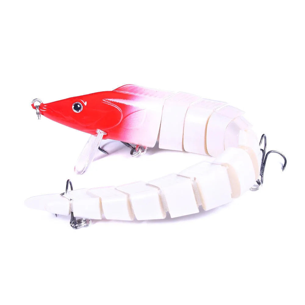 Multi-section soft plastic loach fishing lure measuring 23cm with integrated hook in JM029 colour pattern.