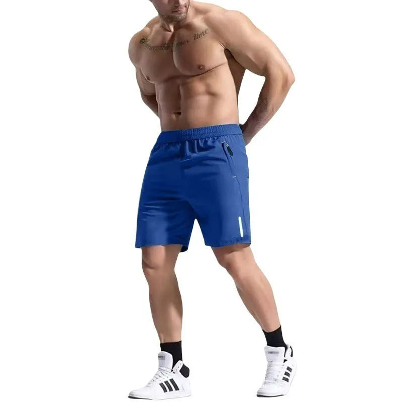 Men's bamboo fibre polyester sports shorts with elastic waist in multiple colour options