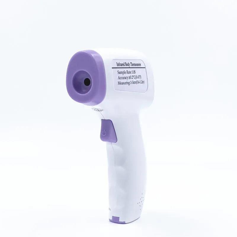 White digital non-contact thermometer with LCD display for infrared temperature measurement