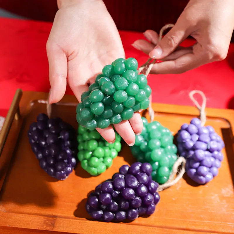 Purple and green grape cluster handmade soap bars weighing 80g each