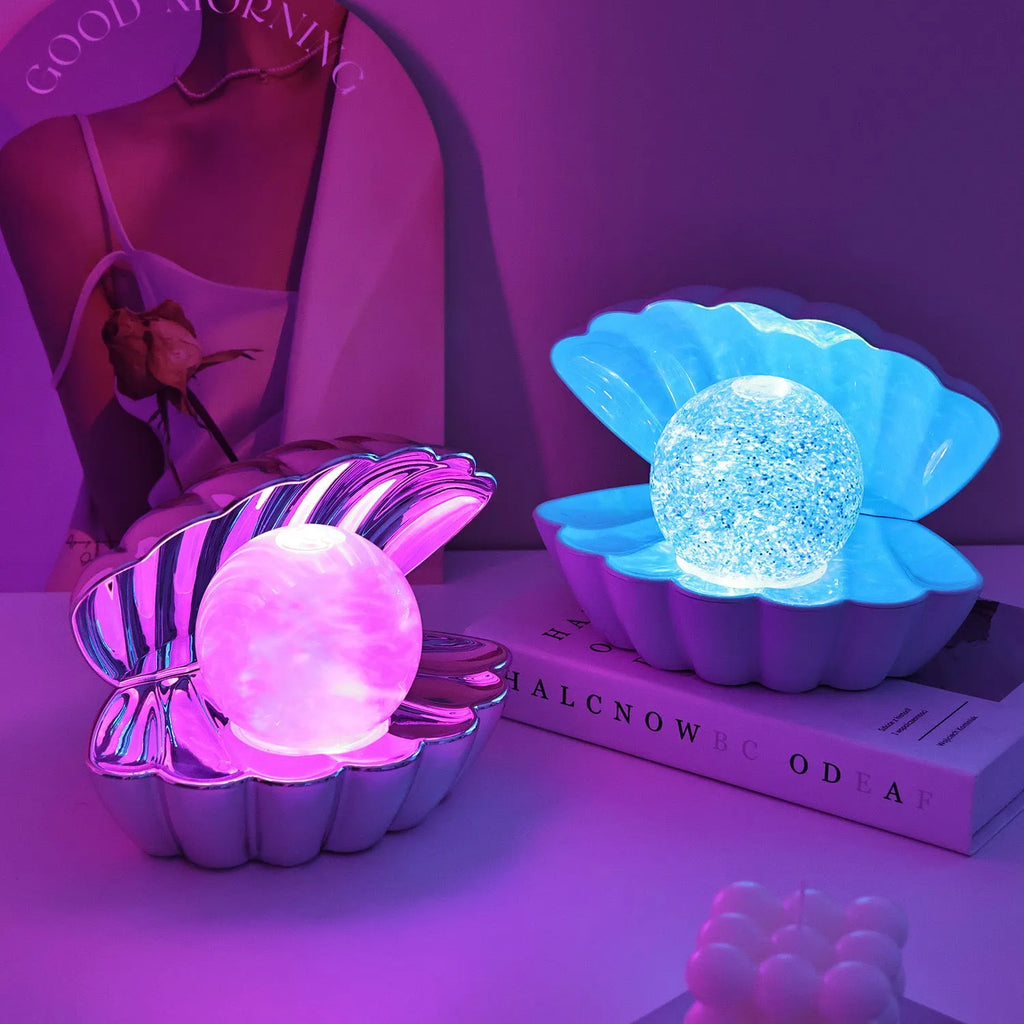 Shell-shaped neon decorative night lamp with 15x18cm dimensions