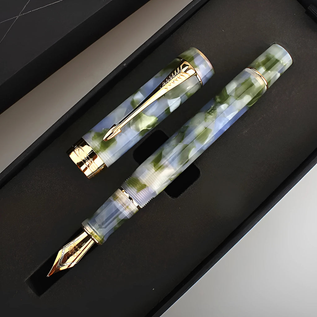 Deep Bath Green metal ballpoint pen with choice of 0.5mm, 0.7mm, or 1.0mm tip.