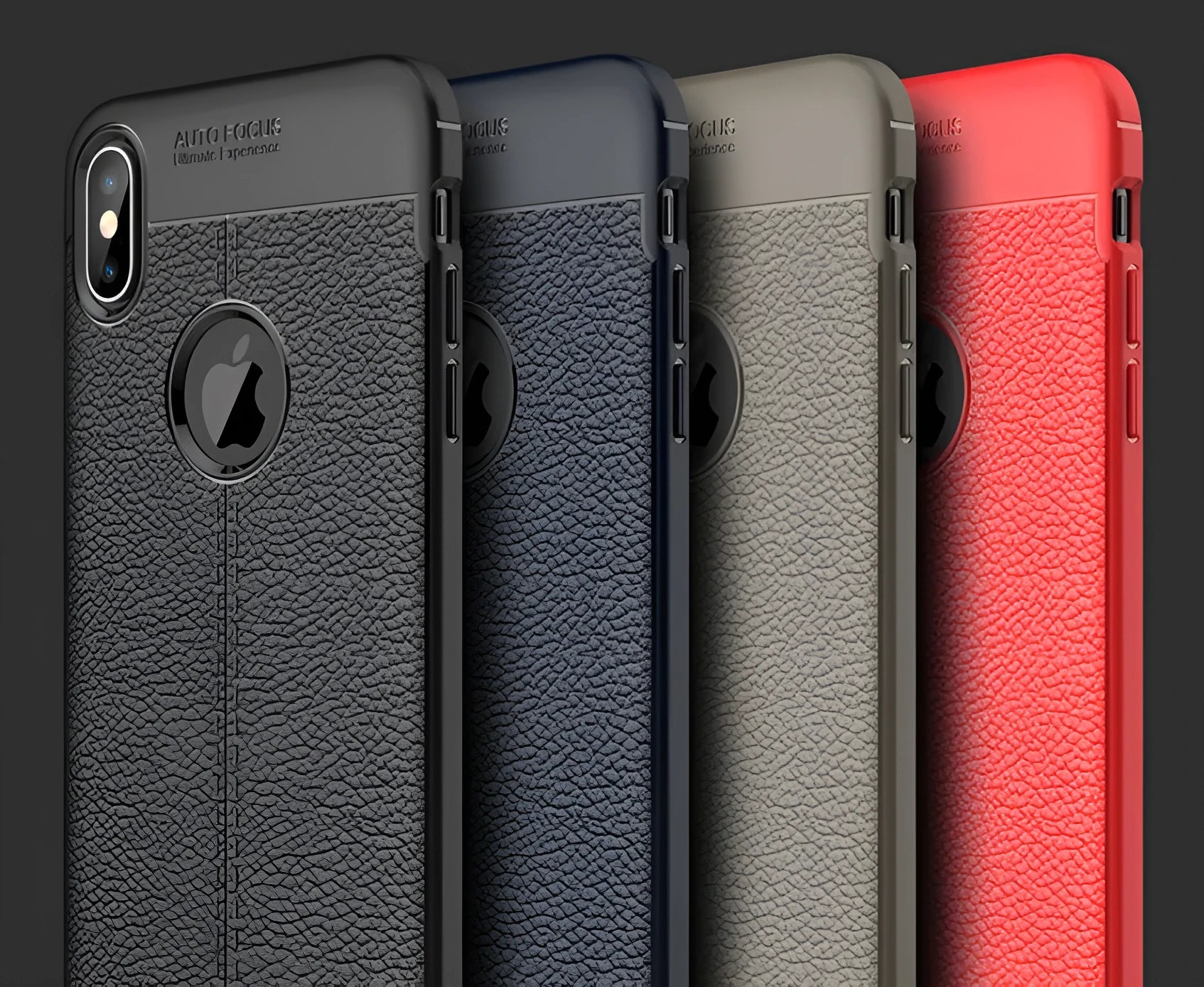 WeFor black PU leather and silicone case for OnePlus 6 phone with screen protector.