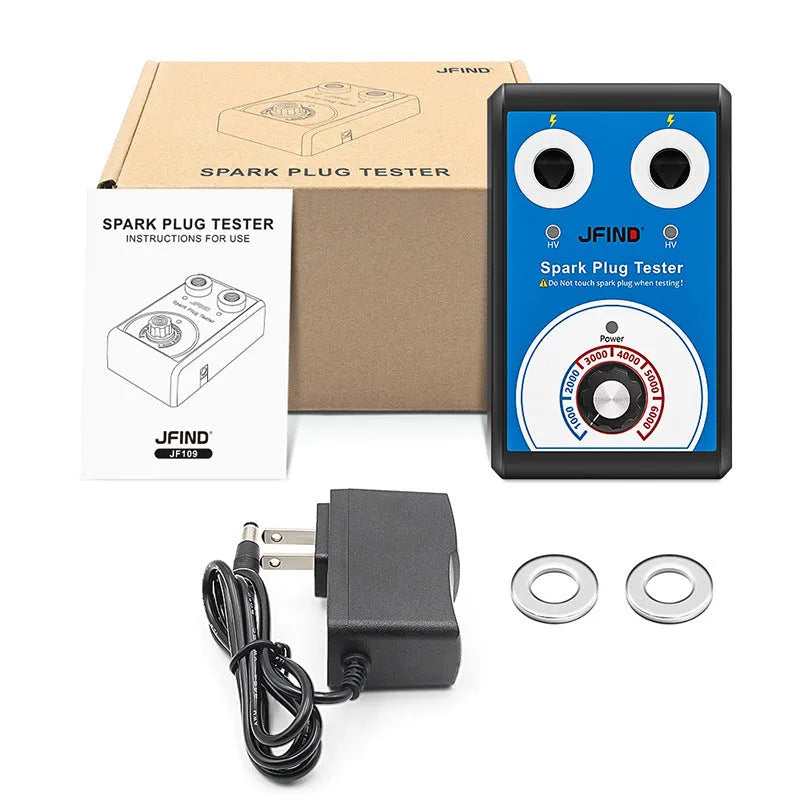 Car fault detector for spark plug testing in American and European standard formats