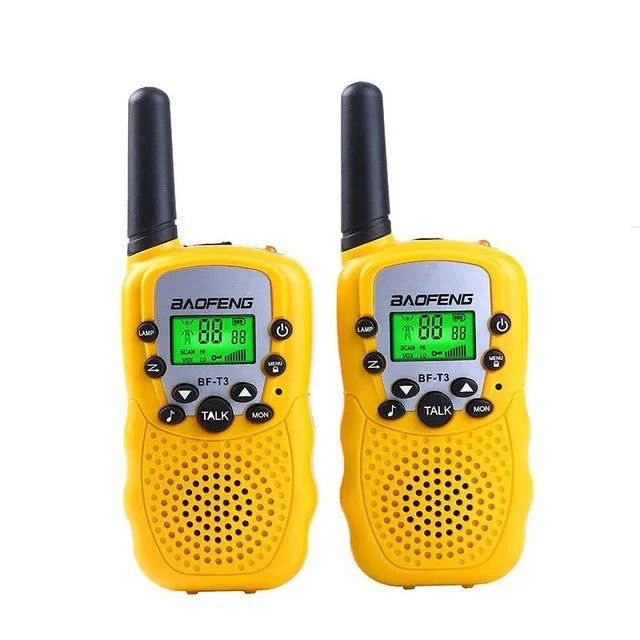Children's UHF walkie talkie set in assorted colours with 22-channel capability