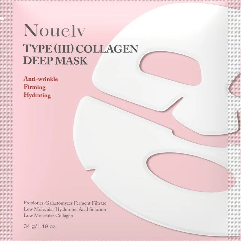 Box of four collagen layered patch masks for moisturising and rejuvenating skin.