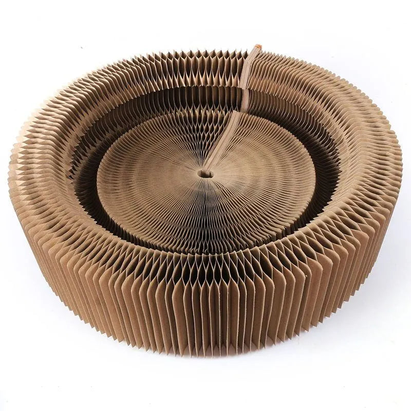 Brown corrugated paper cat sleeping bag with 48.5 cm width tile paper construction for pet cats
