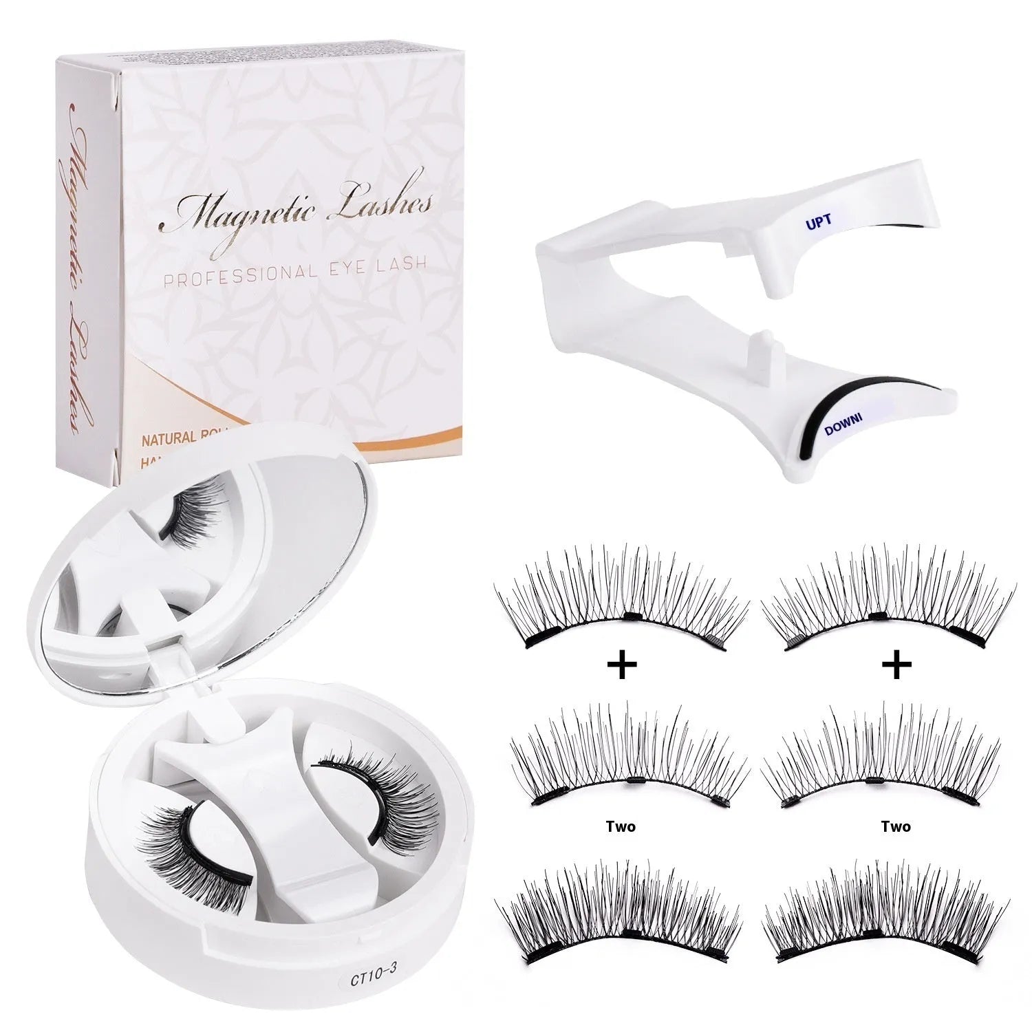 Portable chemical fibre false eyelash storage box with integrated soap holder compartments