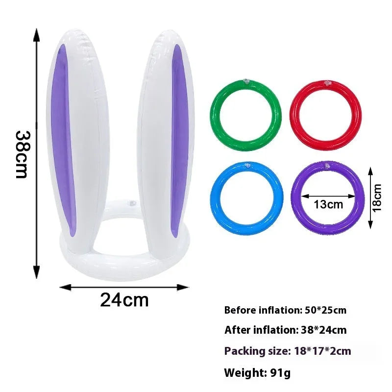 PVC inflatable octopus ferrule throwing toy in multiple colours for coordination games