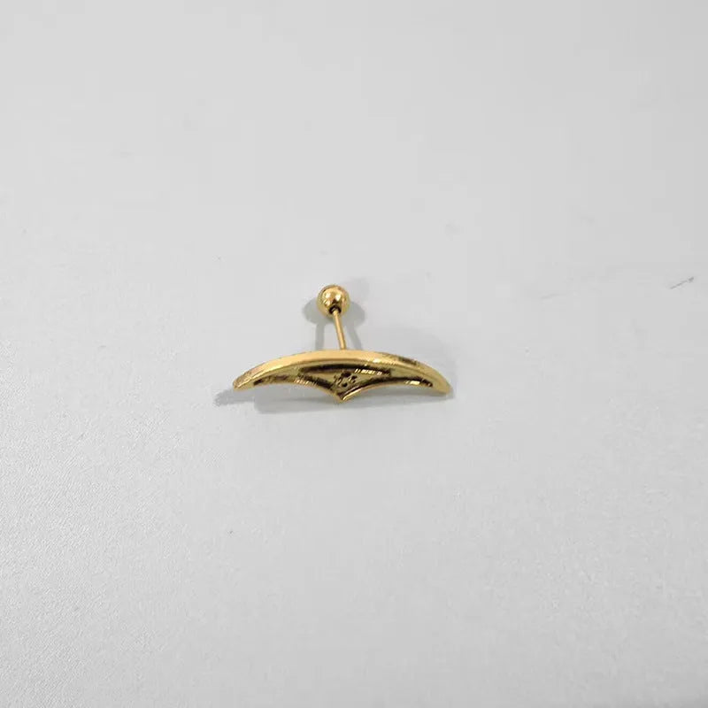 Geometric spider web stud earrings in gold and silver electroplated metal finishes