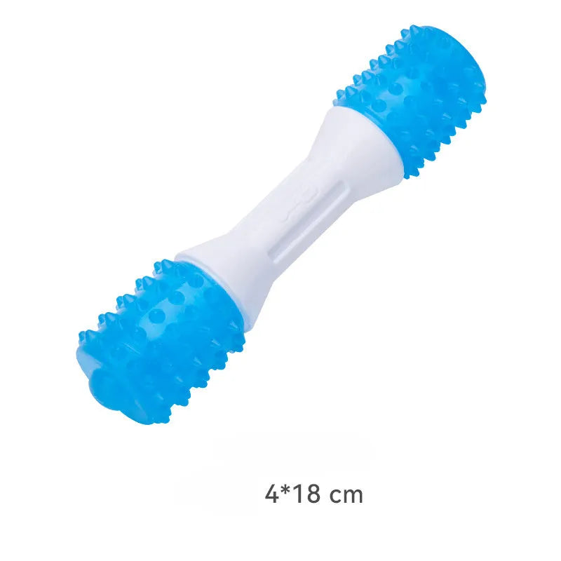 Dual-colour puppy teething chew toy made of TPR rubber for dogs aged 2-8 months