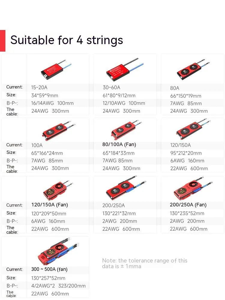 Dali 12V lithium iron phosphate battery protection circuit board with connector ports.