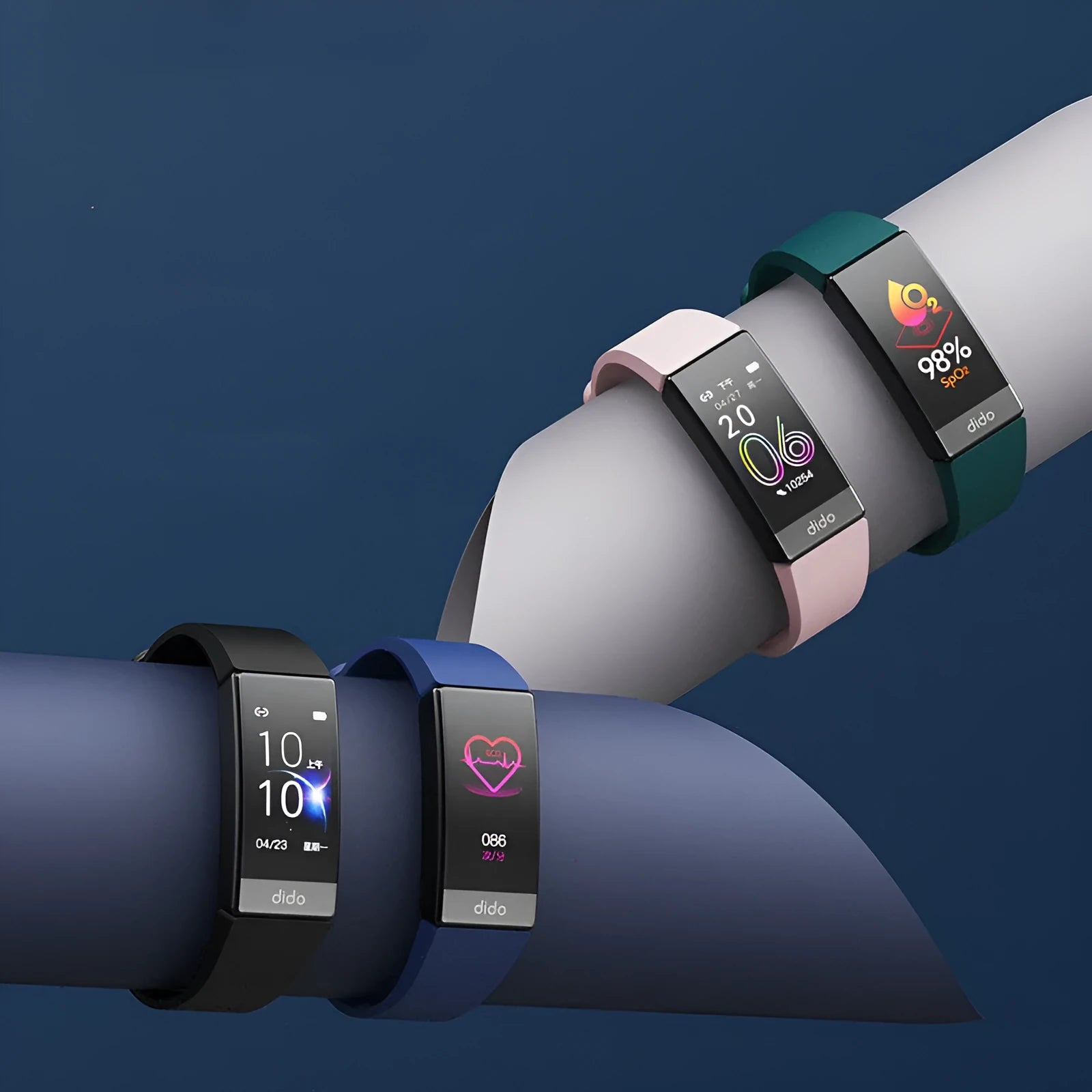 Y6 Black smart bracelet watch with a 1.1-inch screen for health monitoring.