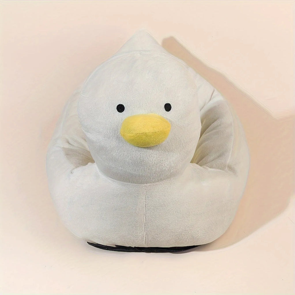 Blue duck-shaped fluffy pet bed sofa for small dogs and cats