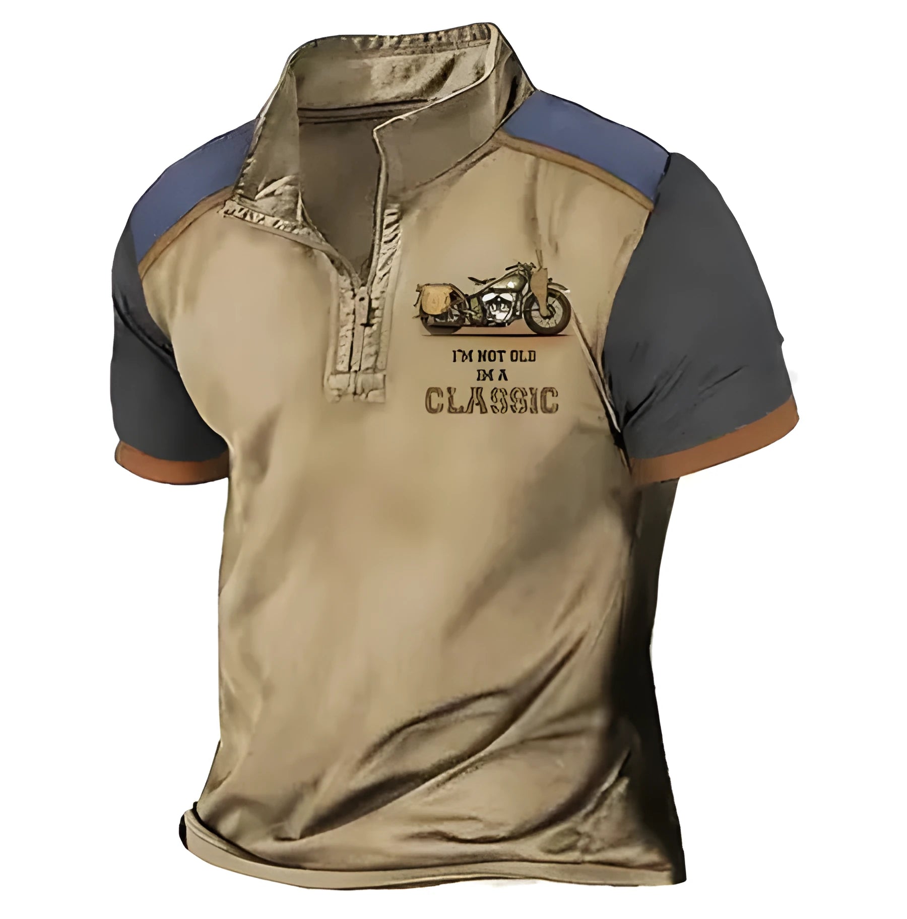 Solid colour golf polo shirt with loose fit pullover style, made from polyester bird eye cloth.