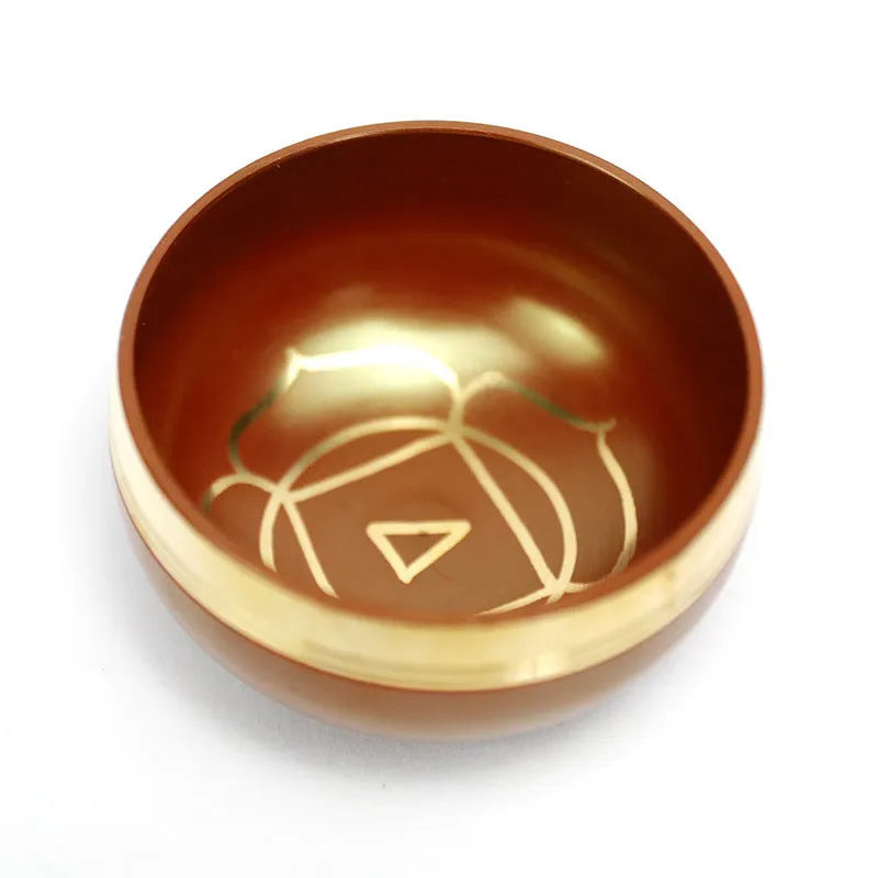 Handmade 7.8cm Himalayan singing bowl in one of seven colours for meditation and yoga