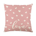 Plaid heart printed Valentine's Day decorative pillow cover measuring 45 by 45 centimetres.