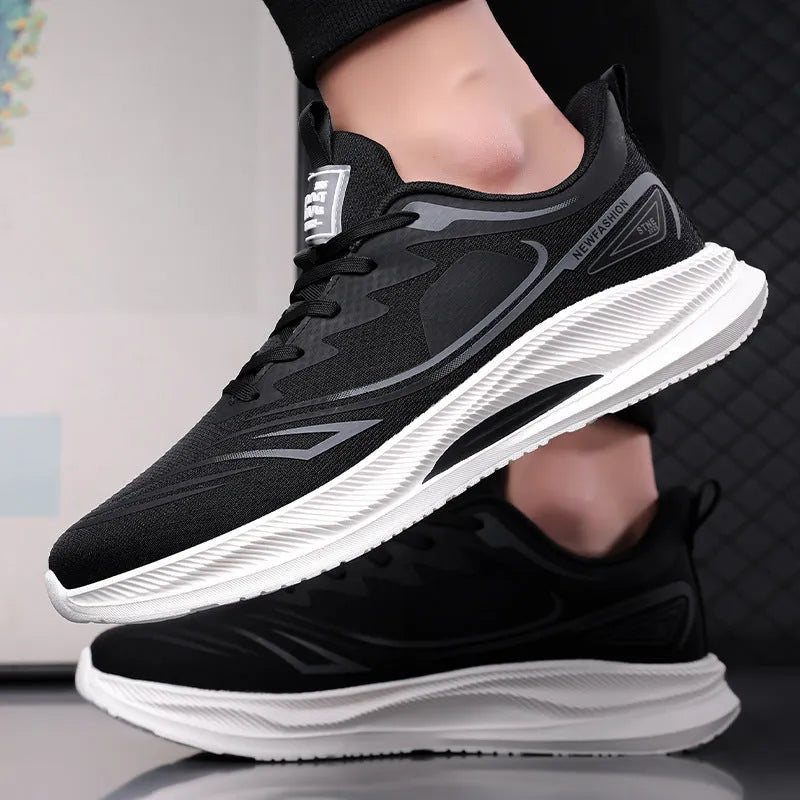 Men's casual summer shoes with breathable mesh upper and rubber sole