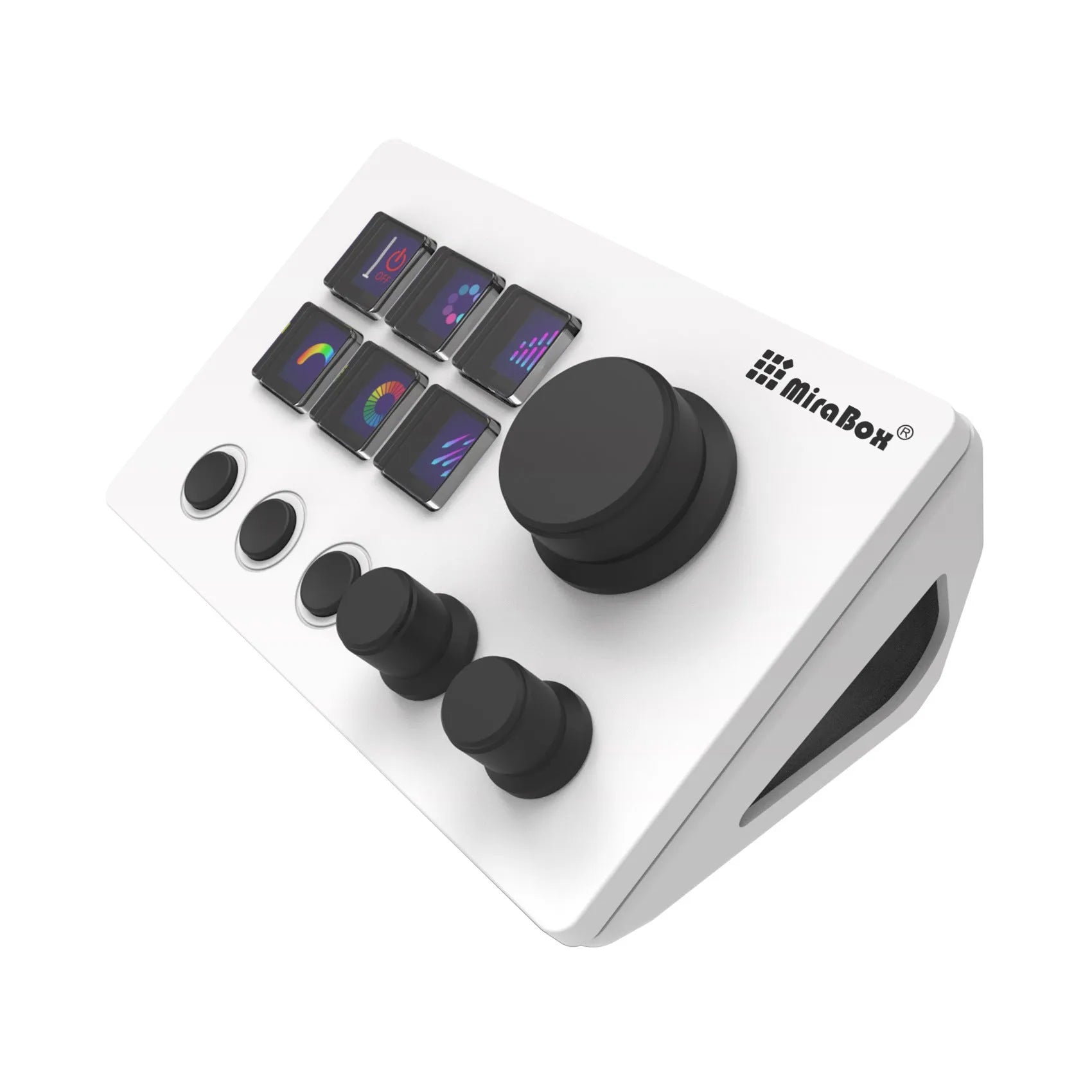 Visual Keyboard N3 white and black numeric keypads with data cable and bracket.
