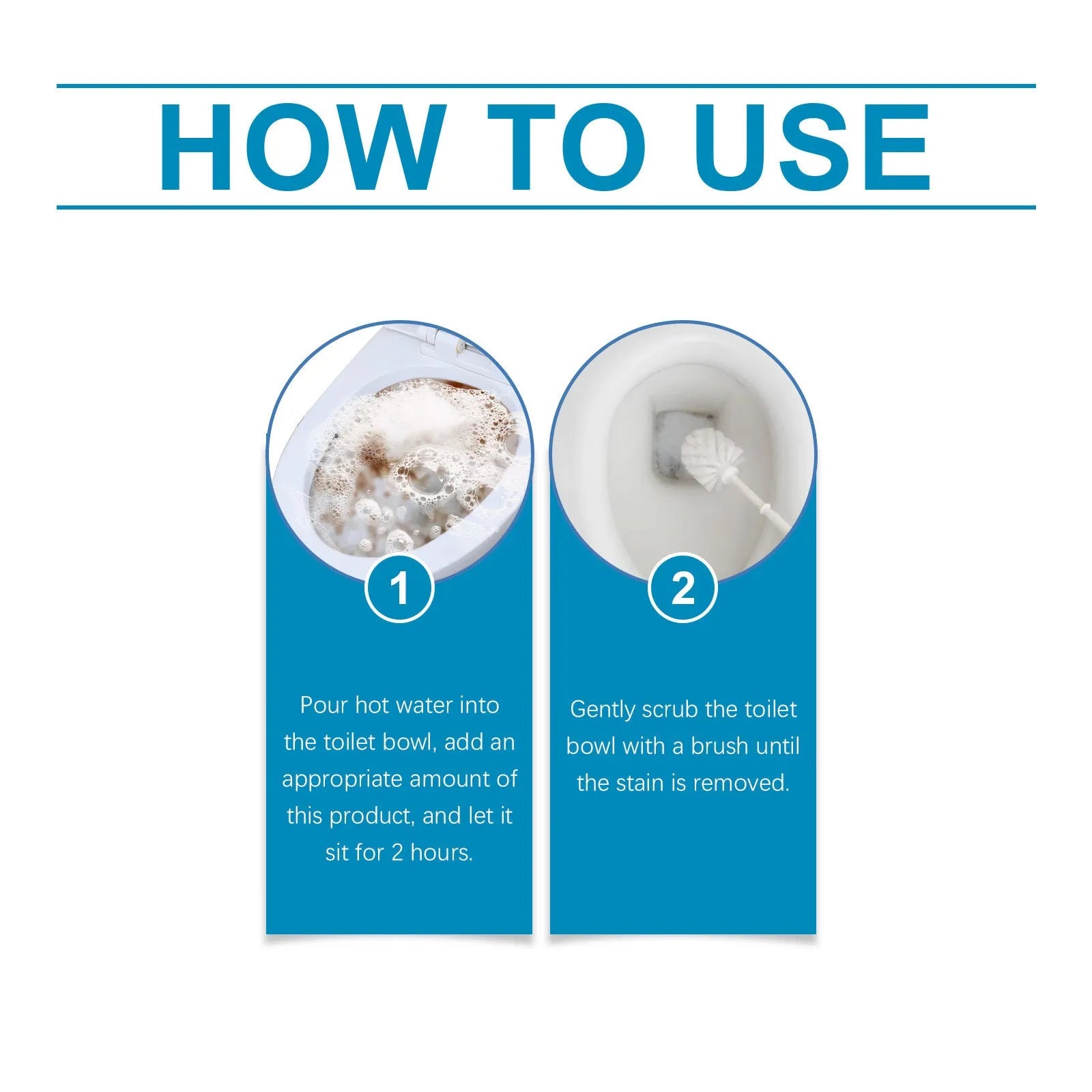 Toilet cleaning powder sachets for descaling and stain removal, 120g pack containing four 30g portions.