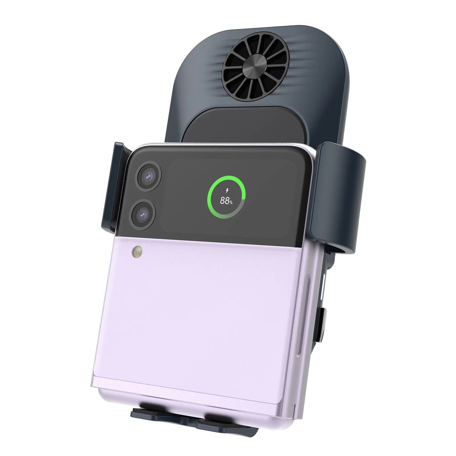 C35 colour car wireless charger phone holder with suction cup air vent mount and Type-C cable.