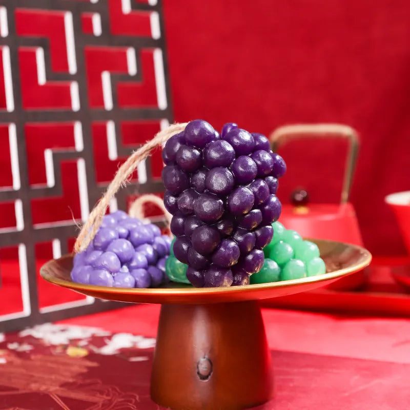Purple and green grape cluster handmade soap bars weighing 80g each