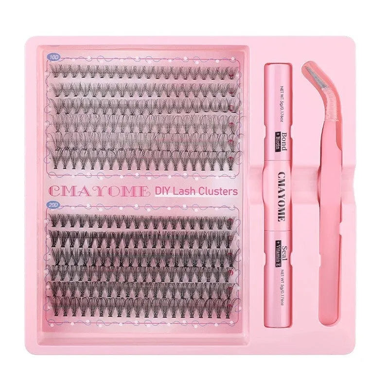 DIY single cluster false eyelashes with 15.5cm length artificial fibre material