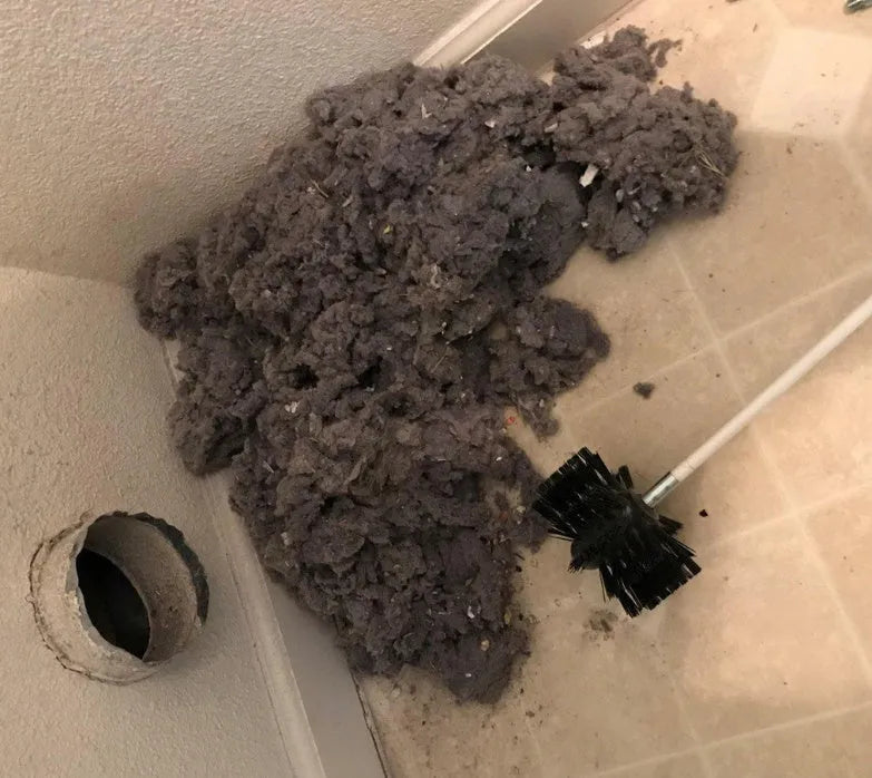 Flexible 600mm chimney cleaning brush with nylon bristles for dryer pipe and range hood interiors