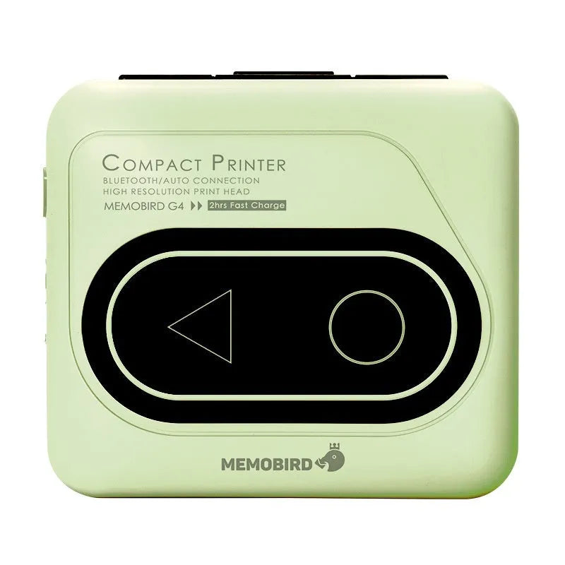 Compact Bluetooth thermal mini printer in avocado green colour for mobile phone wireless printing
